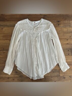 Free People Blouse White Size Small